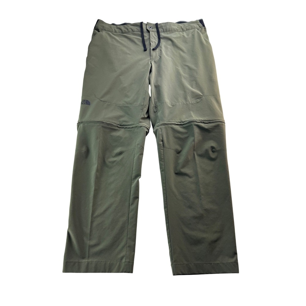 The North Face Mens Convertible Zip Off Pants Green Size 40‎ Outdoor Hiking